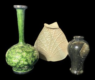 SET OF 3 ASSORTED DECORATIVE VASES