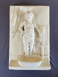 BOY AND TUB WALL PLAQUE