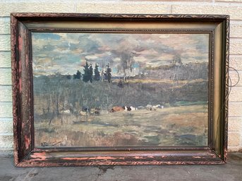 SIGNED VINTAGE LANDSCAPE PAINTING