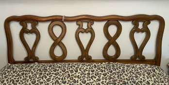 FULL SIZE VINTAGE HEAD BOARD WITH METAL FRAME