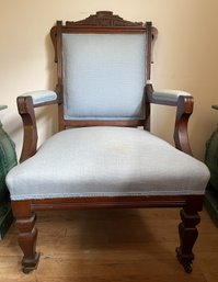 ANTIQUE VICTORIAN CARVED ARMCHAIR