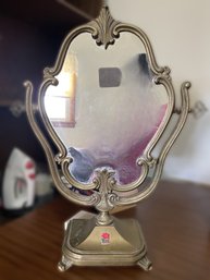 VINTAGE BRASS VANITY MIRROR