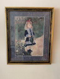 FRAMED PRINT OF RENOIR'S 'A GIRL WITH A WATERING CAN'