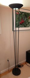 BLACK TORCHIERE HALOGEN FLOOR LAMP WITH FOOT SWITCH