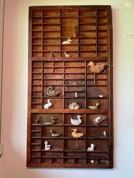 VINTAGE PRINTERS TRAY DRAWER USED AS WALL SHELF