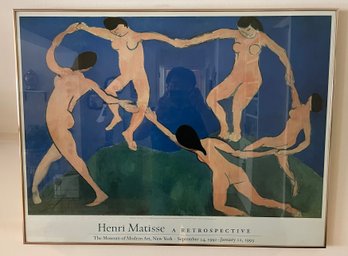 FRAMED 1992 POSTER OF 'HENRI MATISSE, A RETROSPECTIVE'