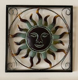 'SMILING SUN' METAL WALL ART