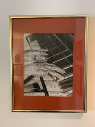 FRAMED 1970 BOB KENT PHOTO 'HANDS ON PIANO KEYS'