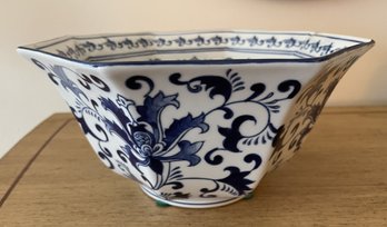 THREE HANDS FLORAL PORCELAIN BOWL