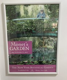 FRAMED 2012 POSTER FROM THE NEW YORK BOTANICAL GARDEN 'MONET'S GARDEN'