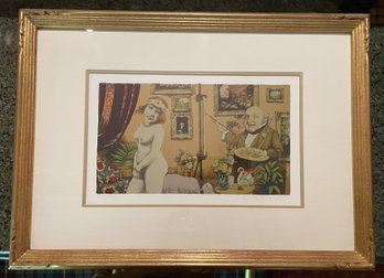 SIGNED CHARLES BRAGG LITHOGRAPH 'ARTIST AND MODEL' 293300