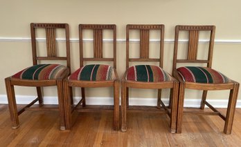 4 PC SET OF VINTAGE DINING CHAIRS