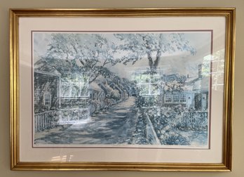 FRAMED AND SIGNED PRINT SCONSET IN BLOOM BY WILLIAM WELCH