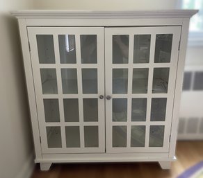 LATTICE PANE BREAKFRONT CABINET