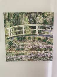 CLAUDE MONET PRINT ON CANVAS 'JAPANESE BRIDGE WITH WATER LILLIES'