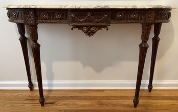 MARBLE TOP CONSOLE TABLE