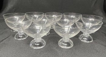 VINTAGE COLLECTION OF FOOTED CLEAR GLASS FRUIT-DESSERT CUPS