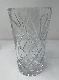 ETCHED GLASS VASE TALL