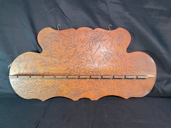 ANTIQUE 1909 WALL HANGING SPOON RACK