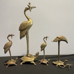 COLLECTION OF BRASS FIGURINES