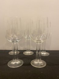 6 PC SET OF ROSENTHAL CUPOLA CRYSTAL GLASSES