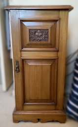 ANTIQUE HAND CARVED WALNUT CABINET