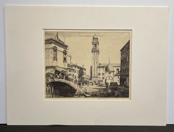 ANTIQUE SIGNED ETCHING