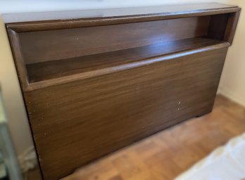 MCM WALNUT STORAGE HEADBOARD