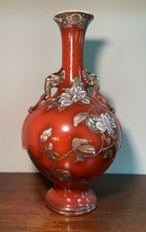 Japanese Moriage Slipware Vase