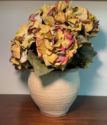 Ceramic Vase With Faux  Flowers
