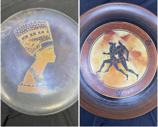 GREEK AND EGYPTIAN DECORATIVE DISHES