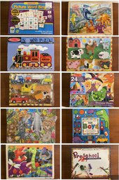 ASSORTED COLLECTION OF PUZZLES AND EDUCATIONAL GAMES FOR CHILDREN