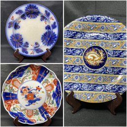 3 PC COLLECTION OF HAND PAINTED DECORATIVE PLATES