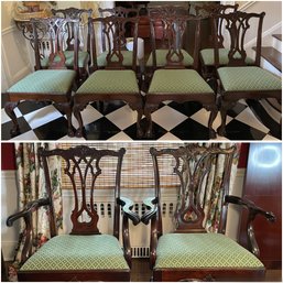 10 PC STICKLEY BALL AND CLAW CARVED MAHOGANY DINING CHAIRS
