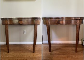 PAIR OF 19TH CENTURY FEDERAL STYLE MAHOGANY CARD TABLE