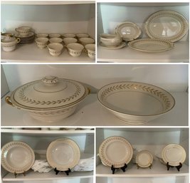 88 PC MADE IN AMERICA OLD IVORY SYRACUSE CHINA JEFFERSON PATTERN
