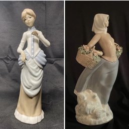 PAIR OF LADY FIGURINES FROM SPAIN