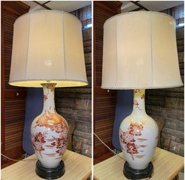 PR OF MCM JAPANESE PORCELAIN TABLE LAMPS