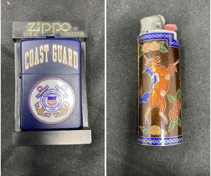 PAIR OF DECORATIVE LIGHTERS