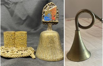 COLLECTION OF VINTAGE AND ANTIQUE BRASS DECOR