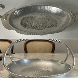 PR OF VINTAGE SERVING TRAYS