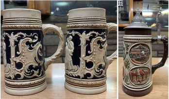 SET OF 3 BEER STEINS MADE IN GERMANY