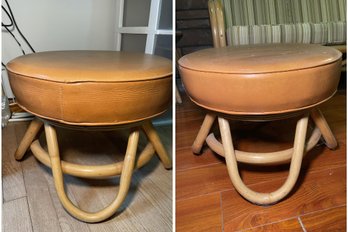 PR OF MCM BAMBOO SWIVEL STOOLS