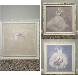 3 PC COLLECTION OF FRAMED CANVAS ART SIGNED JCL 2014