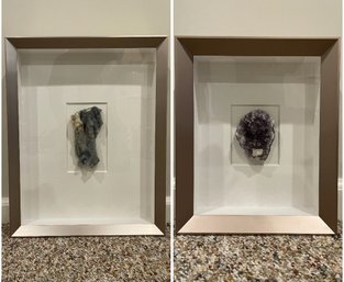 PR OF FRAMED CHRISTOPHER MARLEY 'PHEROMONE' CRYSTAL DISPLAYS