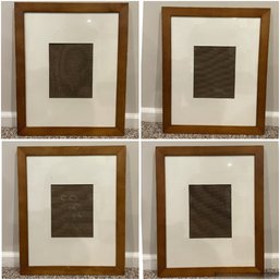 PREMIUM 4PC SET OF WOODEN FRAMES WITH MATTING AND VIEWABLE SLOT 7'L X 9.5'H