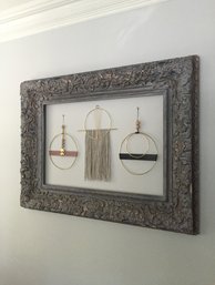 3 PC MIXED MEDIA SCULPTURAL HANGING-MOBILE WALL ART