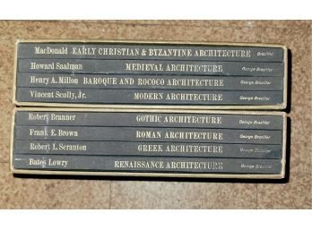 8 BOOK COLLECTION OF BOOKS ON ARCHITECTURE BY GEORGE BRAZILLE