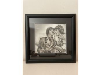 BEATLES CHARCOAL DRAWING SIGNED BY SCOTT LUCIA '2017