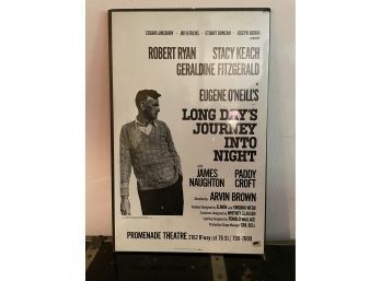 ORIGINAL PRODUCTION POSTER OF EUGENE O'NEILL'S 'LONG DAY'S JOURNEY INTO NIGHT' NEVER UNWRAPPED